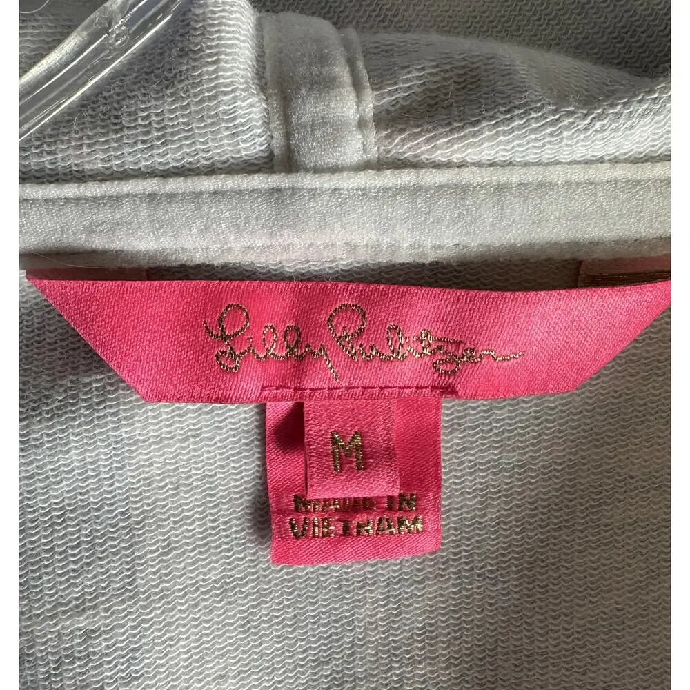 Lilly Pulitzer Kiawah Hoodie Womens Medium Sailabration Boca Blue Resort Beachy